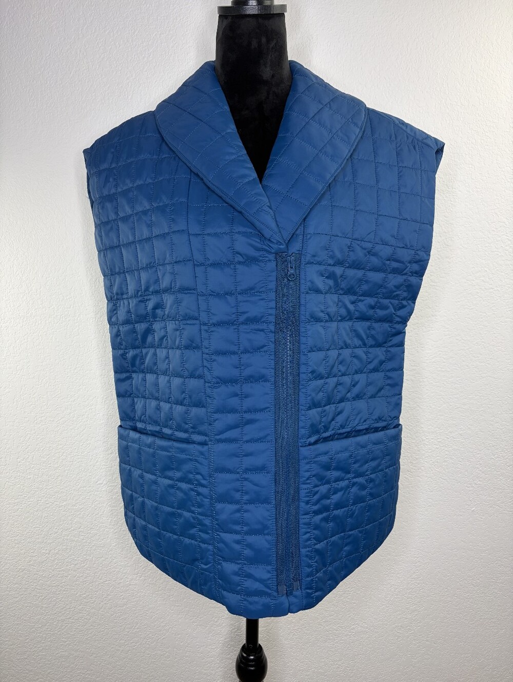 Soft Surroundings Daybreaker Blue quilted vest Large